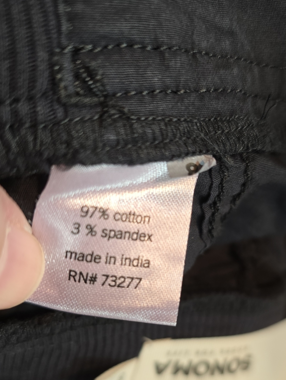 Sonoma Black Mid Rise Capri Pants Size 8 NWT - Picture 12 of 13